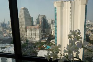 VIew from Rembrandt hotel over modern Sukhumvit