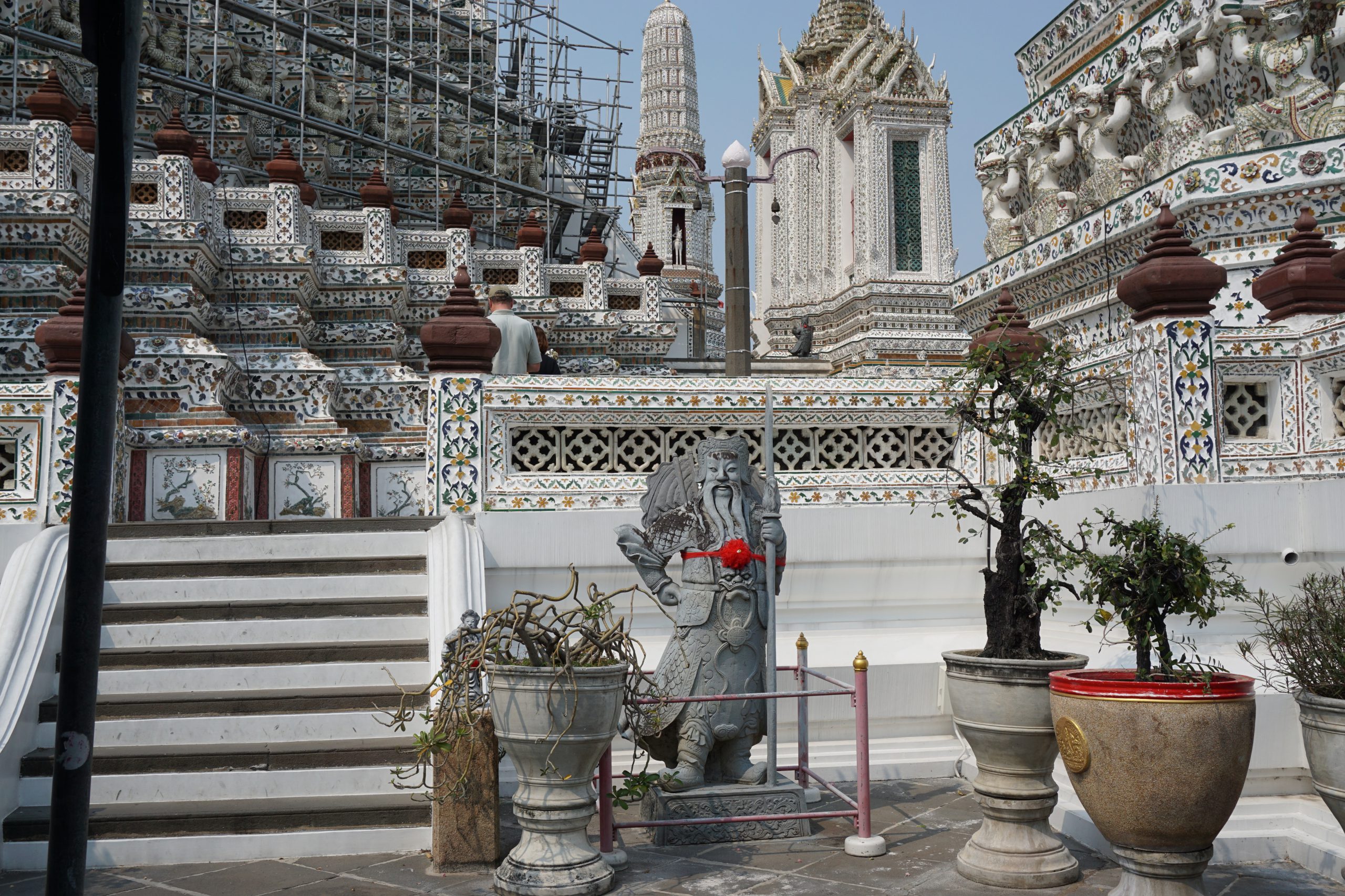 Thailand is Buddistic and this is Wat Arun, Temple of Dawn, at the other Riverside in Bangkok | Thailand