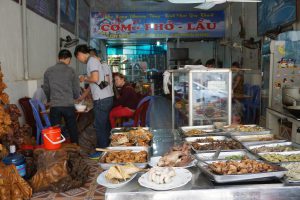 ...And Lots of Meat, Chicken and Spiders, Worms and Veal like our Guides in their Favorite Dien Restaurant | Vietnam
