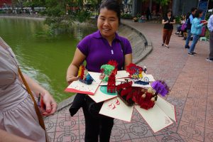 Selling Elaborately Folded Cards in Ha Noi | Vietnam