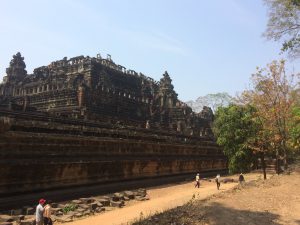 ...Next Temple with Tourist in Pink Stepping down...