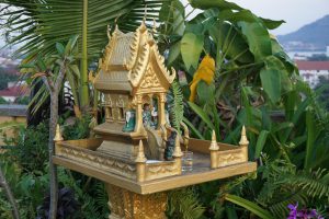 ...Protected by this Typical House Altar in Pakse | Laos