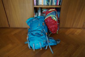 Colorful Female Backpacking Equipment for 6 weeks...