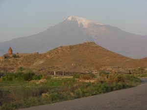 Armenias Holy Ararat over the border in Turkey viewed from Virap Monastery | Amenia