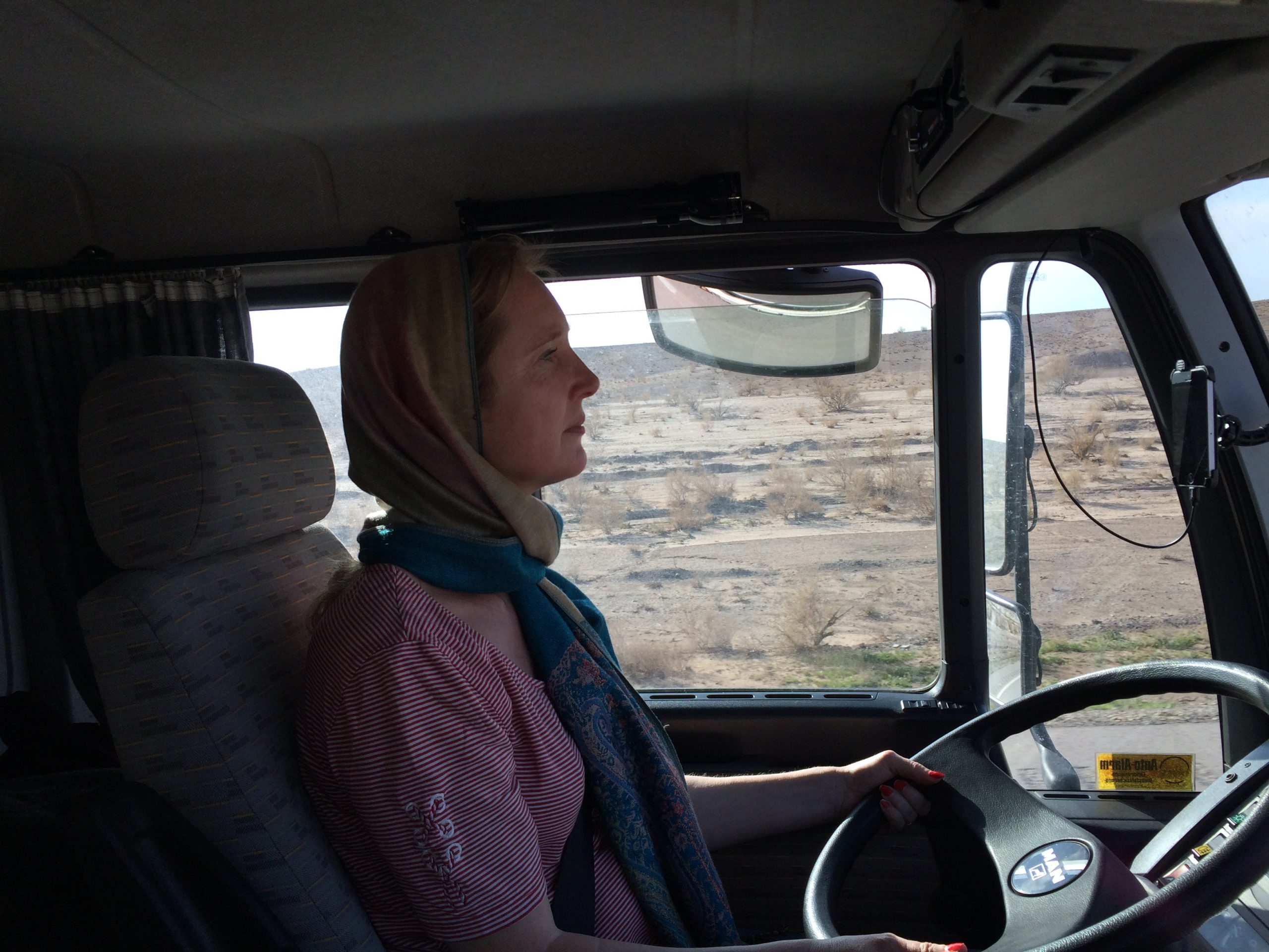 Female Blond crossing Dash't-E-Luth | Iran