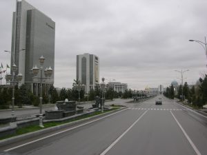 Capital Ashgabat with Presidential Palace but without People in Ahsgabat | Türkmenistan