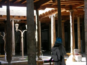 Wooden Piles Mosque from 1300 in Chva | Uzbekhistan