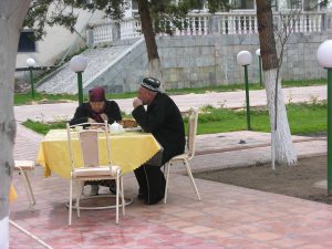 While the Elderly Enjoy their Tea in Samarkand | Uzbekhistan