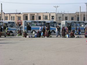 Traffic to Samarkand Bazar | Uzbekhistan