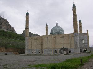 Mosque at its Foot | Kyrgyzstan 