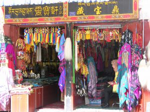 Others Sell Colorful Tissue in Lhasa | China