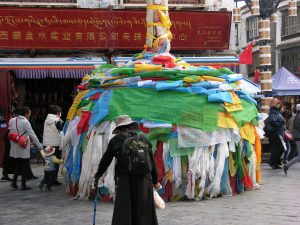Prayer Flags All over Pilgrim's Market | CHina