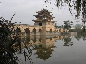 Chinas South is Tropic: Two Dragon Bridge in Fog close to Tuan Chan | China