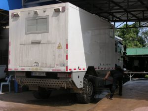 Before Entering Vientiane: Truck Wash | Laos