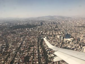 Flight Auguacalientes - Merida over Mexico City